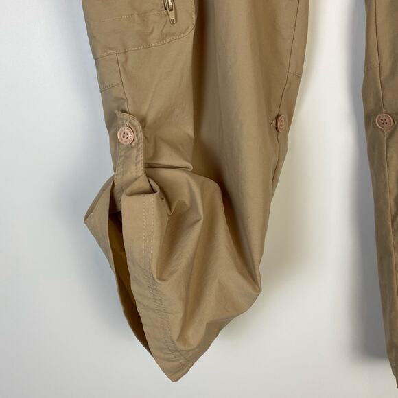 MAGELLAN OUTDOORS CAPRI CARGO NYLON HIKING PANTS TAN SIZE 10 - Picture 6 of 11